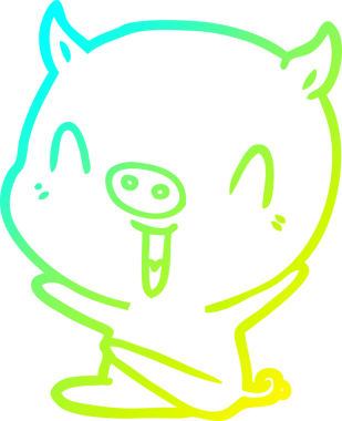 Bir insan tarafından çizilmiş mutlu bir çizgi film çizimi.