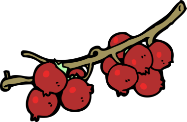 Bir insan tarafından çizilmiş karton çilekler.