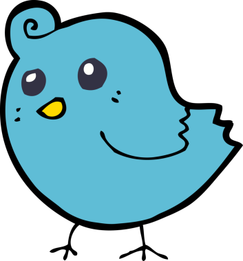 Bir insan tarafından çizilmiş çizgi film kuşu.