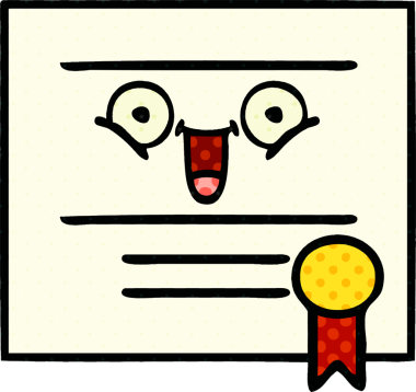 Bir insan tarafından çizilmiş mezuniyet diplomasının çizgi romanı.