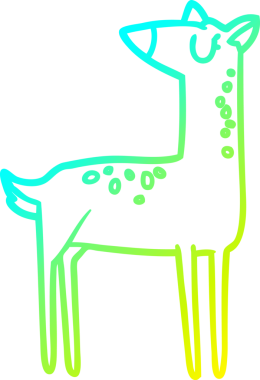 Bir insan tarafından çizilmiş karikatür geyiği çizimi.