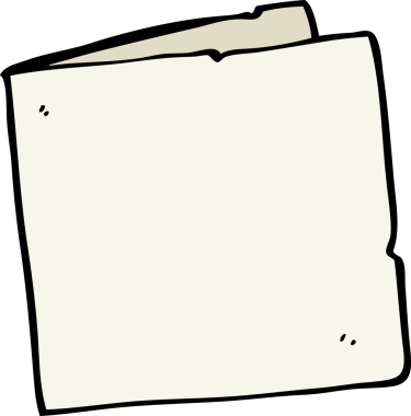 Bir insan tarafından çizilmiş boş bir kart.