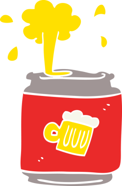 Bir insan tarafından çizilmiş bira kutusu karalaması.