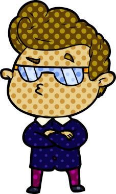 Bir insan tarafından çizilmiş havalı bir çizgi film.