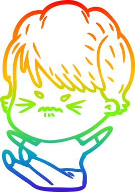 Bir insan tarafından çizilmiş karikatür çizimi.