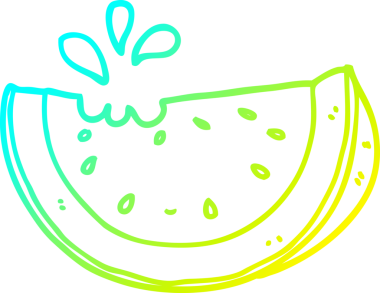 Bir insan tarafından çizilmiş karpuz karpuzu çizimi.