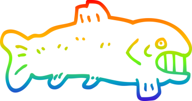 gökkuşağı gradyan çizimi bir çizgi insan tarafından çizilmiş büyük bir balık