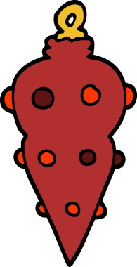 Bir insan tarafından çizilmiş bir karalama Noel süslemesi.