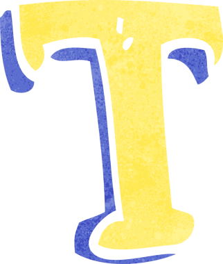 bir insan tarafından çizilmiş T harfi.