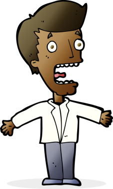 Bir insan tarafından çizilmiş çığlık atan bir adam.