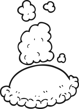 Bir insan tarafından çizilmiş siyah beyaz bir karikatür.