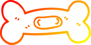 Bir insan tarafından çizilmiş çizgi film evcil hayvan kemiği.