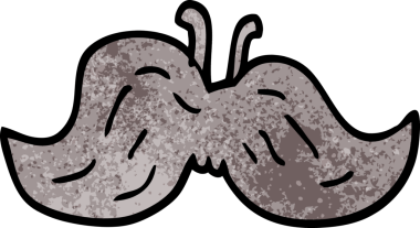 Bir insan tarafından çizilmiş bir bıyık karalaması.