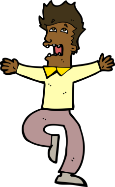 Bir insan tarafından çizilmiş karikatür.