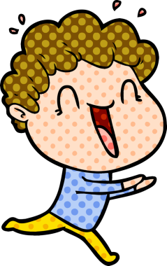 Bir insan tarafından çizilmiş mutlu bir adam.