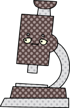 bir insan tarafından çizilmiş mikroskop tarzı çizgi roman