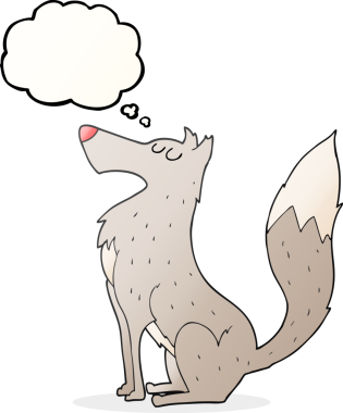 Bir insan tarafından çizilmiş serbest çizim baloncuk çizgi film kurdu.