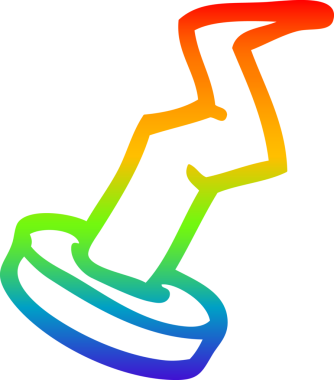 gökkuşağı gradyan çizgi çizimi bir insan tarafından çizilmiş bir çivi