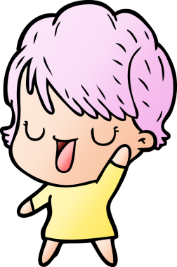 Bir insan tarafından çizilmiş bir karikatür kadın konuşuyor.