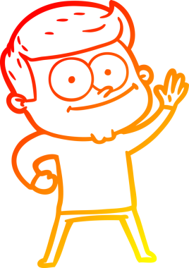 Bir insan tarafından çizilmiş mutlu bir adamın çizgi çizimi.