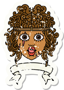 Retro Dövme Tarzı İnsan Barbar Karakteri