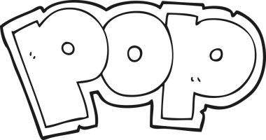 Bir insan tarafından çizilmiş siyah beyaz POP sembolü