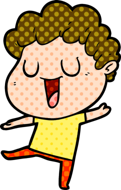 Bir insan tarafından çizilmiş Dan çizgi film adamı.