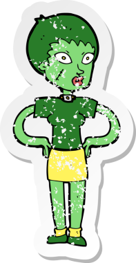 Bir insan tarafından çizilmiş bir cadılar bayramı çizgi filminin gerilimli yapıştırması.