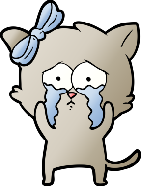 Bir insan tarafından çizilmiş çizgi film kedisi.