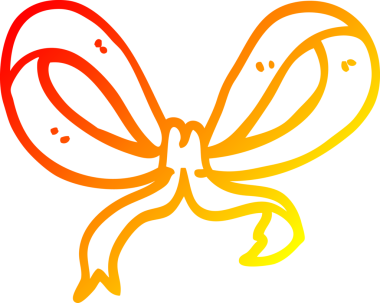 Bir insan tarafından çizilen kırmızı bir çizgi filmin sıcak gradyan çizimi