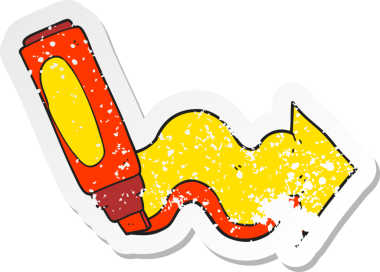 Bir insan tarafından çizilmiş karikatür işaretli kalem okunun geriletilmiş yapıştırması