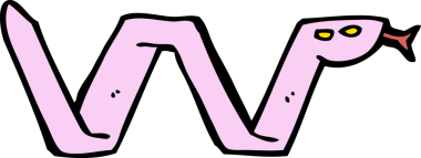 Bir insan tarafından çizilmiş yılan sembolü.