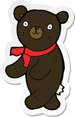 Bir insan tarafından çizilmiş şirin bir çizgi film çıkartması.