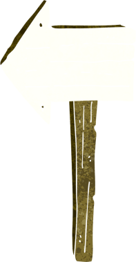 Bir insan tarafından çizilmiş çizgi tabela.