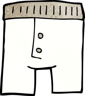 Bir insan tarafından çizilmiş karalama iç çamaşırı.