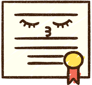 Bir insan tarafından çizilmiş Sertifika Tebeşiri