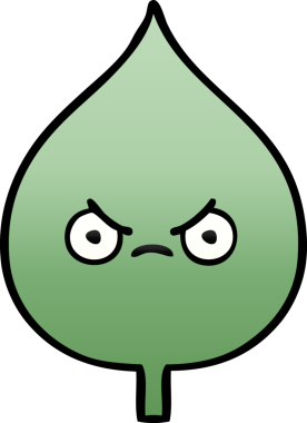 Bir insan tarafından çizilmiş dışavurumsal yaprağın gölgelenmiş çizimi