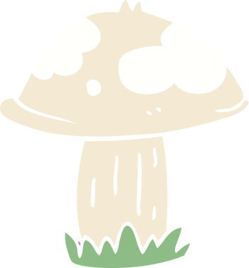 Bir insan tarafından çizilmiş vahşi mantar karalaması