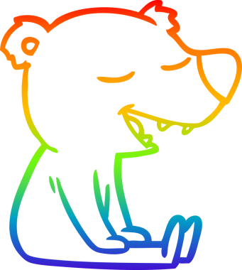 gökkuşağı gradyan çizgi çizimi bir insan tarafından çizilmiş bir çizgi ayı