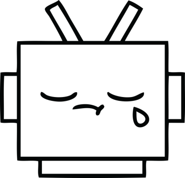 Bir insan tarafından çizilmiş robot kafasının çizgi çizimi