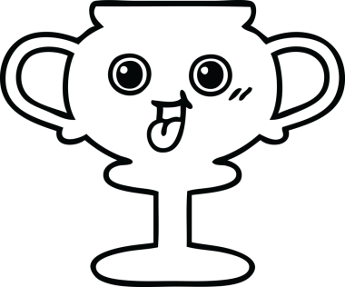 Bir insan tarafından çizilmiş bir kupanın çizgi çizimi