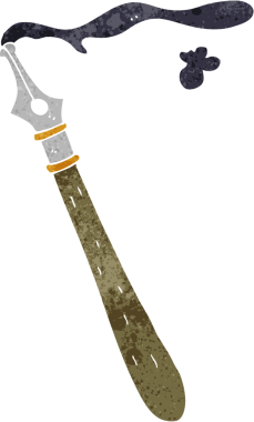 Bir insan tarafından çizilmiş bir dolmakalem.