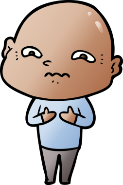 bir insan tarafından çizilmiş sinirli bir adam.