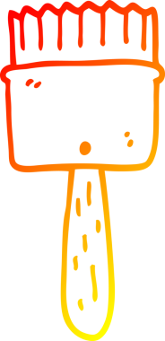 Bir insan tarafından çizilmiş bir karikatür fırçasının sıcak çizgi çizimi