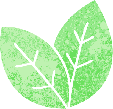 Bir insan tarafından çizilmiş retro illüstrasyon tarzı tuhaf çizgi film yaprakları