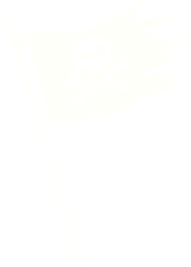 Bir insan tarafından çizilmiş Korsan Bayrağı Tebeşiri