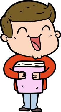 Bir insan tarafından çizilmiş gülen çizgi film adamı.