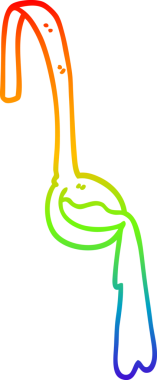 gökkuşağı gradyan çizgi çizimi bir insan tarafından çizilmiş yiyecek karikatürü