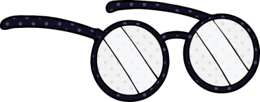 bir insan tarafından çizilmiş karikatür gözlüğü