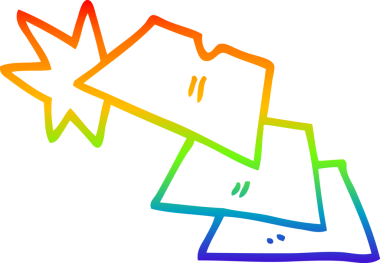 gökkuşağı gradyan çizgi çizimi bir insan tarafından çizilmiş parlak jiletler